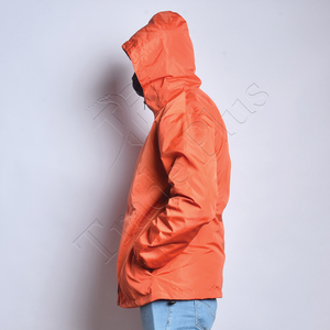 2025 meilleure qualité veste de pluie légère pour hommes Logo personnalisé coupe-vent à capuche avec fermeture à glissière veste de randonnée imperméable - Product Image 2