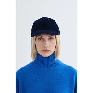 Sombrero de pana de algodón 100% azul marino para mujer, gorra trasera ajustable con forro interior, accesorio de calcetería de moda, talla única TR Made - Product Image 5