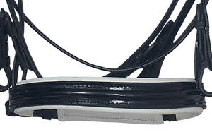 Brida Weymouth de alta calidad Banda de cejas de cristal laminado dorado con brida de cuero Acolchado suave Todos los tamaños Color ajustable... - Product Image 3