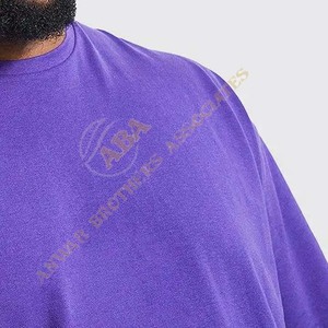 T-shirt lourd 100% coton unisexe à épaules tombantes vêtements de rue impression personnalisée chemises tricotées pour hommes vente en gros - Product Image 5