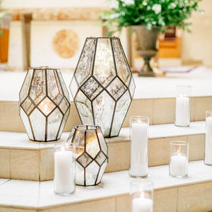 Linterna de vela de piso con diseño hexagonal Metal latón precio barato Vela decorativa linterna votiva para decoración del hogar superventas - Product Image 6