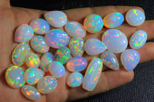 Pierre précieuse d'opale naturelle Welo pierres d'opale de feu grande taille 10-20 carat mélange forme opale pierres précieuses lot lisse poli - Product Image 6