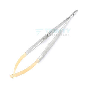 Portaagujas Castroviejo Reutilizable de 140 mm, Acero Inoxidable, Herramientas Quirúrgicas para Cirujanos Profesionales - Product Image 1