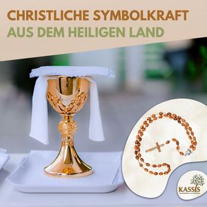 Chapelet avec perles en bois d'olivier décorées - Product Image 5