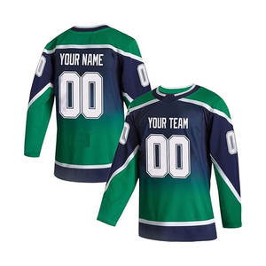 Conjuntos de Hockey Verdes Personalizados para Hombres Adultos, Tallas Grandes, Nombre y Número del Equipo Impresos por Transferencia de Calor, Servicio OEM Disponible 100% - Product Image 6