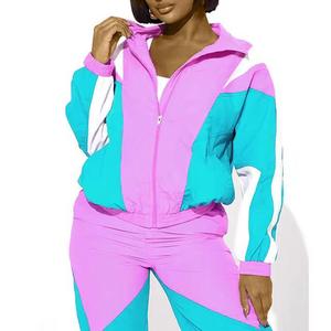 Chaqueta impermeable de nailon ligero para mujer y pantalones cortavientos, ropa de calle estampada, cortavientos - Product Image 4