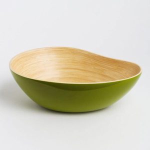 Tazón de servicio en forma de frijol de bambú natural impresionante al mejor precio, ecológico, hecho a mano, para hacer ensaladas, Frutero de alta calidad - Product Image 1