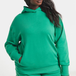 Vente en gros Séchage rapide Vert Femmes Goutte D'épaule Tout SZN Sweat À Capuche Anti-Rides Et Respirant Derniers Sweats À Capuche Vierges Pour Les Femmes - Product Image 1