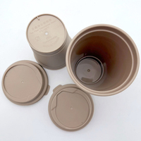 Gobelet à café de camping 100 % biodégradable 700 cc, écologique, durable, réutilisable, non toxique, avec couvercle, compostable, sans BPA et sans PFAS
