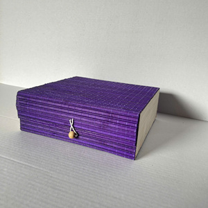 New Design Handmade Bamboo Gift Box - Colorful Woven Storage Box in Rectangle Shape for Packaging, Jewelry and Holiday Gifting - Product Image 2