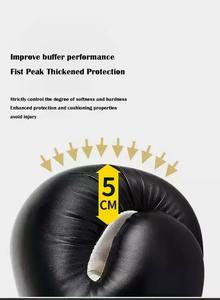 Guantes de Boxeo de Cuero PU con Logotipo Personalizado, Cierre de Velcro, para Entrenamiento y Sparring, OEM Disponible, MOQ Bajo - Product Image 3