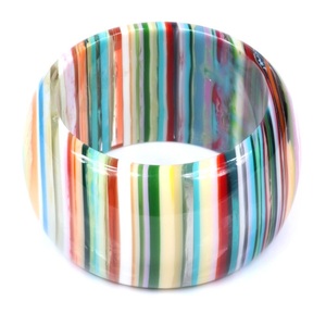 Nueva moda elegante resina epoxi mujeres niñas joyería brazalete de alta calidad hecho a mano superventas brazaletes de resina epoxi Color rosa - Product Image 3