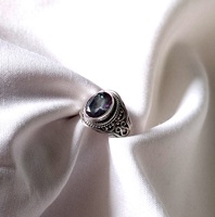 Bague en quartz mystique plaqué rhodium frais 925 bijoux de mariage de fiançailles en argent sterling pour les fêtes et les anniversaires