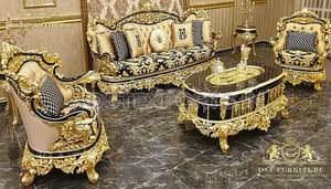 Royal Look High Carved Living Room <b>Sofa</b> Set Antique Style Hand Carved <b>7</b> <b>Seater</b> <b>Sofa</b> Set European Style Hand Carved Living Room - Product Image 3