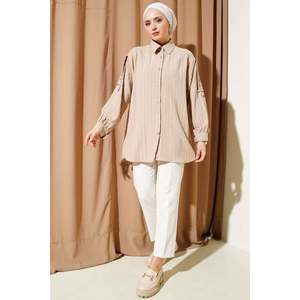 เสื้อเปลือกต้นกับแขนอินทรธนูสีเบจ - Product Image 4