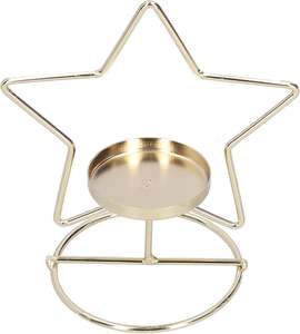 Bougeoir en métal de conception moderne fait à la main en forme de cœur et d'étoile pour la décoration de la maison, les occasions de Pâques, décoration de la maison, chandelier - Product Image 4