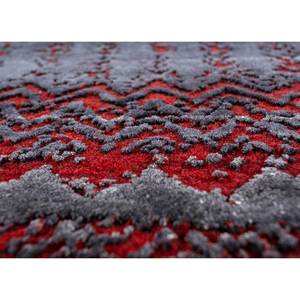 Alfombra Kavi de Lana y Seda de Bambú Anudada a Mano, Patrón Geométrico Clásico en Rojo Naranja, Rectangular 9x12, Alfombras de Pasillo para el Hogar-Esk-663 - Product Image 3