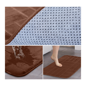 Ensemble de 5 tapis de salle de bain ultra doux et antidérapants Tapis de bain absorbant Tapis de salle de bain en peluche - Product Image 4