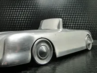 Modèle de voiture de course Art Déco vintage en aluminium massif moulé, objet de collection, presse-papiers de table, artisanat métallique, décoration intérieure