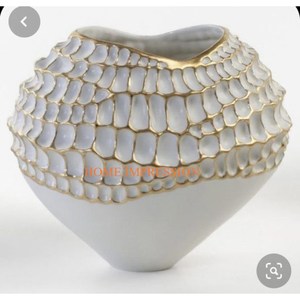 Set of 2 Gold Color Antique Brass Flower <b>Vases</b> and Pots Finest Quality Classic Handmade <b>Unique</b> Fancy Indoor Wedding Flower <b>Vases</b> - Product Image 6