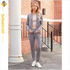 ชุดวอร์มแอคทีฟมีฮู้ดคอปกนุ่มและยืดได้สำหรับกีฬาและสันทนาการในรูปแบบสีพื้นฤดูใบไม้ผลิขนาดพิเศษ - Product Image 6