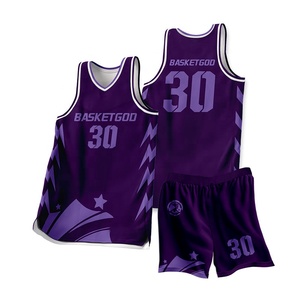 Heat-Transfer in màu xanh bóng rổ Jersey thể thao bóng rổ Jersey thiết kế laker bóng rổ mặc đồng phục - Product Image 2