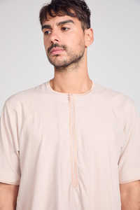 High Quality Daffah Thobe by QJ Impex New Fashionable <b>Men's</b> Daffah Saudi <b>Thobes</b> Wholesale Islamic Arabic Dubai Style Jubbah - Product Image 5