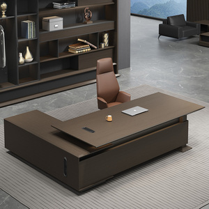 Modern Luxury Executive <b>Desk</b> Wooden Panel Office Table Unique Design Custom Extendable Manager Table High End <b>Large</b> Boss <b>Desk</b> Fu - Product Image 3