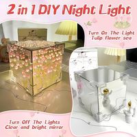 Lampe de nuit LED en silicone avec boule de cristal 3D Art Déco, décoration d'intérieur, cadeau, couleur personnalisée, Ramadan, anniversaire, Diwali