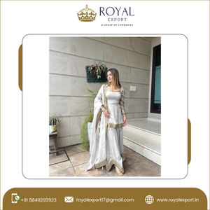 ชุดประจำชาติอินเดีย,ชุดสูท Sharara Salwar/ชุดสูทพาลาซโซปักลายได้เยอะ - Product Image 4