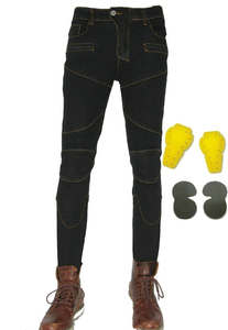 Jeans de vélo pour homme de haute qualité, tissu denim extensible, respirant, séchage rapide, doux, confortable, facile à porter, taille plus, sécurité pour motard - Product Image 3