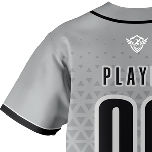 เสื้อเบสบอลชายแบบกำหนดเอง ชุดทีมแขนสั้น พิมพ์ลายโลโก้ด้านหน้าด้วยเทคนิค Sublimation ระบายอากาศได้ดี แห้งเร็ว ผลิตจากโพลีเอสเตอร์ 100% สไตล์สปอร์ต - Product Image 4