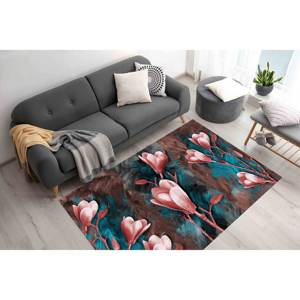 Alfombras con Estampado de Flores de Magnolia, Alfombra Impresa, Regalo Decorativo Botánico Abstracto, Alfombra de Chenilla - Product Image 2