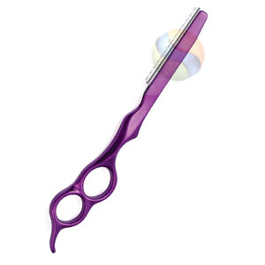 มีดโกนหนวดตรงสแตนเลสพรีเมียมพร้อมโลโก้สั่งทำพิเศษ สำหรับช่างตัดผมมืออาชีพ  มีดโกนหนวดและมีดซอยผม ด้ามจับไม้ - Product Image 6