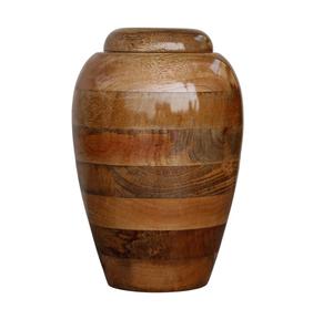 Urnes de crémation en bois de mangue de conception traditionnelle pour les cendres humaines Urnes commémoratives pour les cendres humaines Urnes en bois - Product Image 2