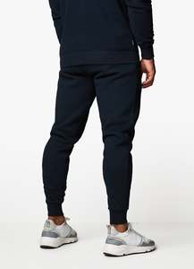 2024 Mens Fundamental Hood <b>Navy</b> Tracksuit High Quality Brushed Back Fabric Ribbed Ankle Cuffs Breathable - Product Image 5