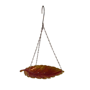 Comedero para pájaros colgante de metal verde con techo de sombrilla y percha para jardín, uso en exteriores, hecho a mano. - Product Image 5