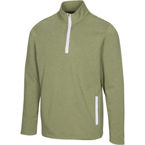 Long Sleeve Golf Shirt Soft Touch Breathable Sport Hoodie <b>Men</b> Quarter Zip Golf <b>Pullover</b> Anti-UV Quick Dry Plus Size - Product Image 2