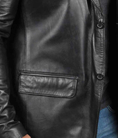 Nouveau manteau en cuir pour hommes de qualité supérieure poitrine grandes poches veste en cuir marron veste de moto à fermeture éclair grande taille manteaux pour hommes