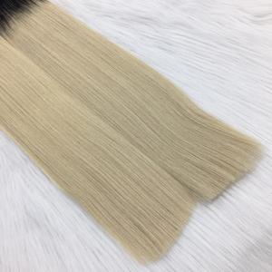 Cheveux à trame machine doublement étirés couleur Ombré en gros # 1B/ # 60 extensions de cheveux humains, cheveux raides, trame de cheveux, tissage de cheveux, teints - Product Image 2