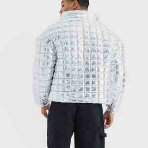 Chaqueta de Invierno Acolchada para Hombre, con Logotipo Personalizado, Color Negro, Chaqueta de Burbuja para Exteriores, Precio al por Mayor, OEM, Transpirable, Personalizable - Product Image 2