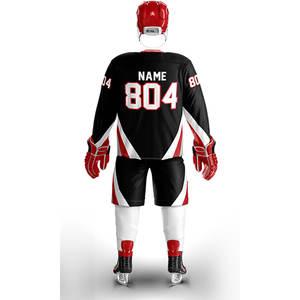 Uniformes de hockey sobre hielo personalizados, ropa de juego de equipo de impresión por sublimación completa, conjunto de traje de pantalones de Jersey personalizado - Product Image 6