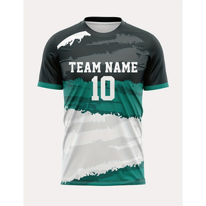 Conjuntos de Camisetas de Fútbol Americano y Fútbol para Adultos Personalizadas al por Mayor, Diseño Vibrante en Verde y Blanco con Servicio - Product Image 1
