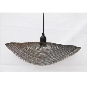 Novo mais recente design cobre acabamento pingente Hanging_Lamp.Wire Mesh Lamp. Cor, Ouro/Preto/Bronze (Diâmetro 43cm, Altura 9cm)