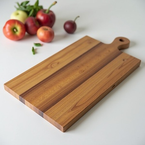 Tabla de bambú de acacia de nogal orgánico grande personalizada, tabla de cocina para picar queso, ranura para jugo de resina, utensilios de cocina para cortar madera - Product Image 2