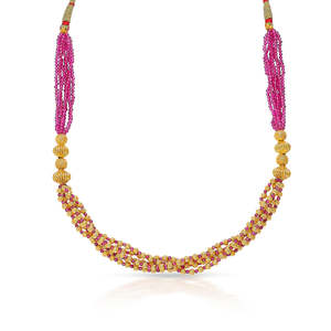 Collar Thushi Chapado en Oro Amarillo de 18K Prashasti para Mujer, Cadena de Oro Blanco, Joyería para Bodas - Product Image 4