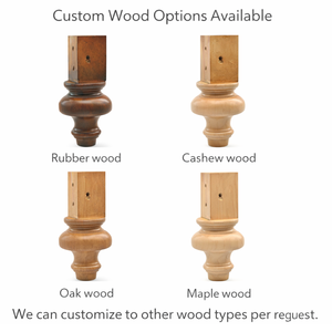 Solid Wood Classic Turned Sofa <b>Legs</b> Premium Quality Strong Durable <b>for</b> Sofa Chair <b>Bed</b> Cabinet Living Room Bedroom Traditional - Product Image 2