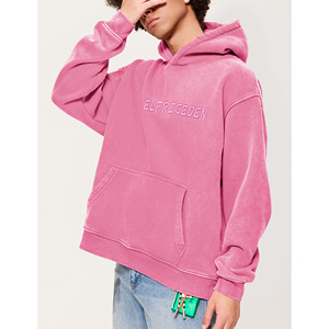 High Quality Cotton Thick Heavy <b>Fleece</b> Pullover Hoodies <b>Men</b> Drop Shoulder Puff Print <b>Oversized</b> <b>Hoodie</b> Custom Logos <b>Men's</b> Hoodies - Product Image 2