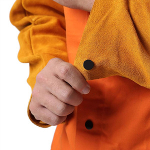 Manchon de soudeur en cuir Manchon résistant à la chaleur Extension d'épaule Vêtements de soudage Protéger les mains et les bras Manchons en cuir - Product Image 6