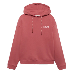 Sweat-shirts d'hiver décontractés pour femmes de haute qualité 400 GSM, imprimés sur mesure, brodés, à capuche, tricotés, épais, fabriqués en usine OEM - Product Image 4